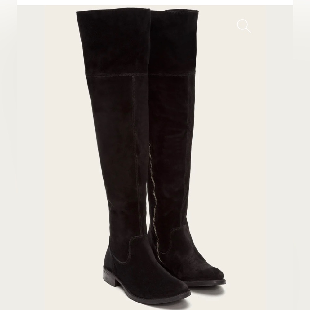 Black suede Shirley over the knee Frye boots Sz 9
